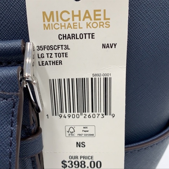 MICHAEL KORS Charlotte Large Leather Top-Zip Tote - Picture 8 of 16